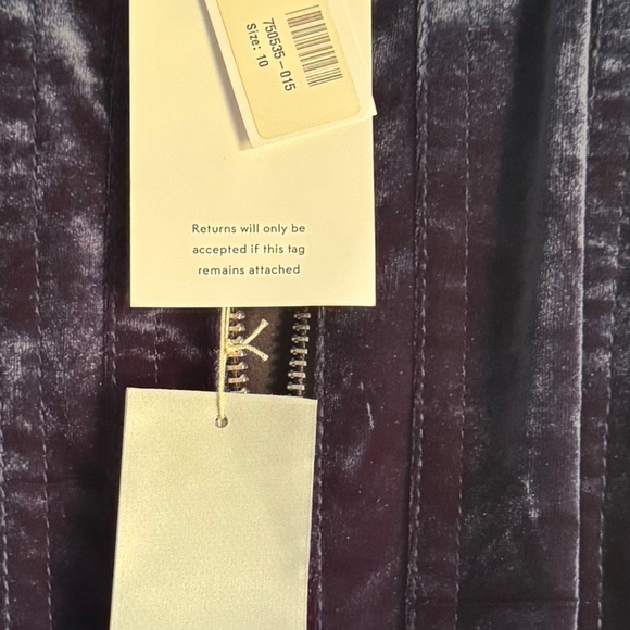 NWT - Size 10 Philip Lim Velvet Zipper Dress With Pleated Hem - Picture 4 of 7